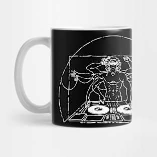 Dj Vitruvian Man Da Vinci Dj Funny Music Festival Party Mug